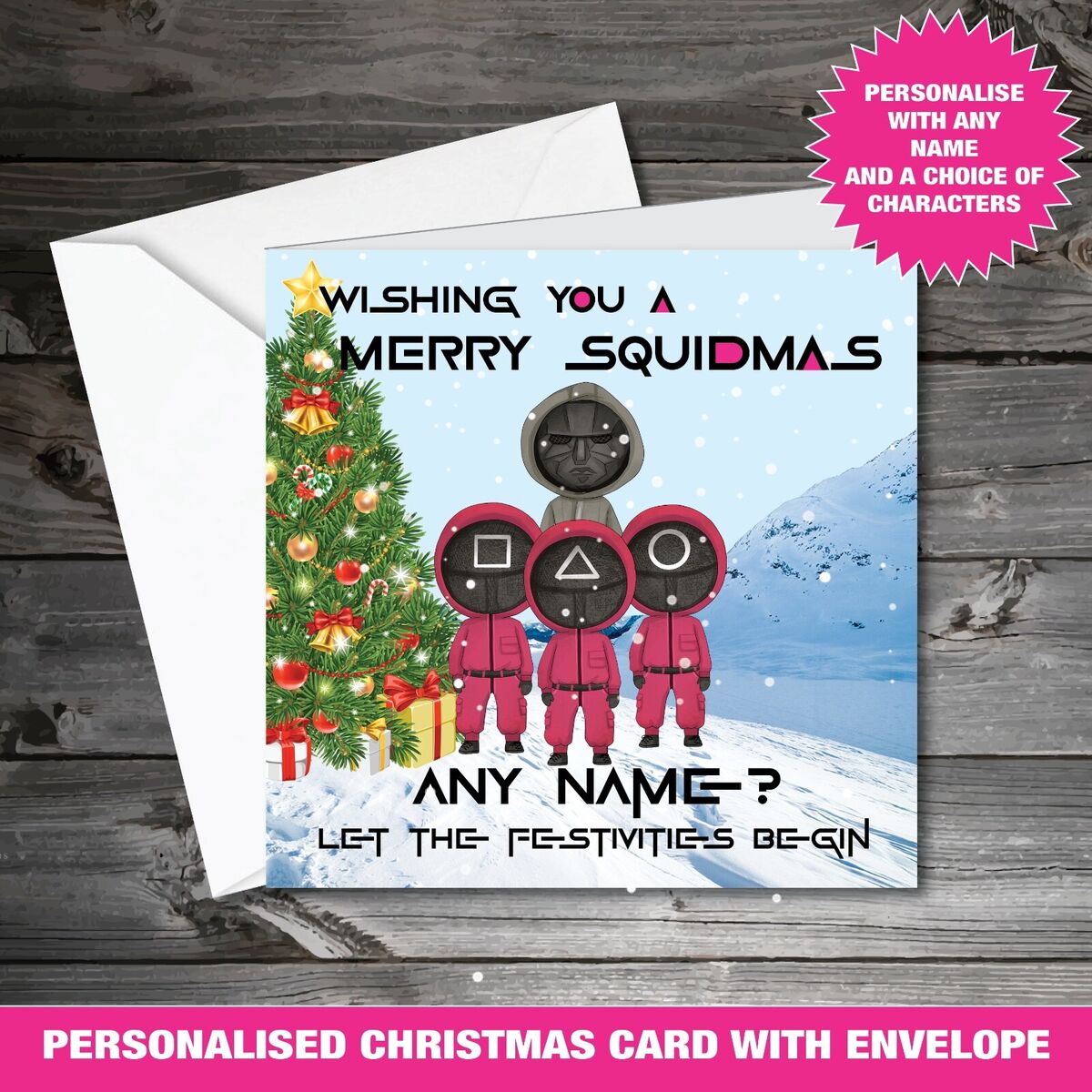 Wholesale Funny Christmas Card - Let The Games Begin - Squid Game