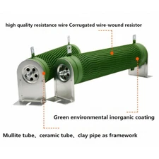 1Pc  100-2500W Power Coated Corrugated Wire-wound Resistor 5% Fixed Tubular Shap