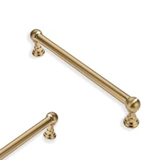 2 Pack 5 Inch Hole Center Brushed Brass Solid Heavy Duty Cabinet pulls Drawer...