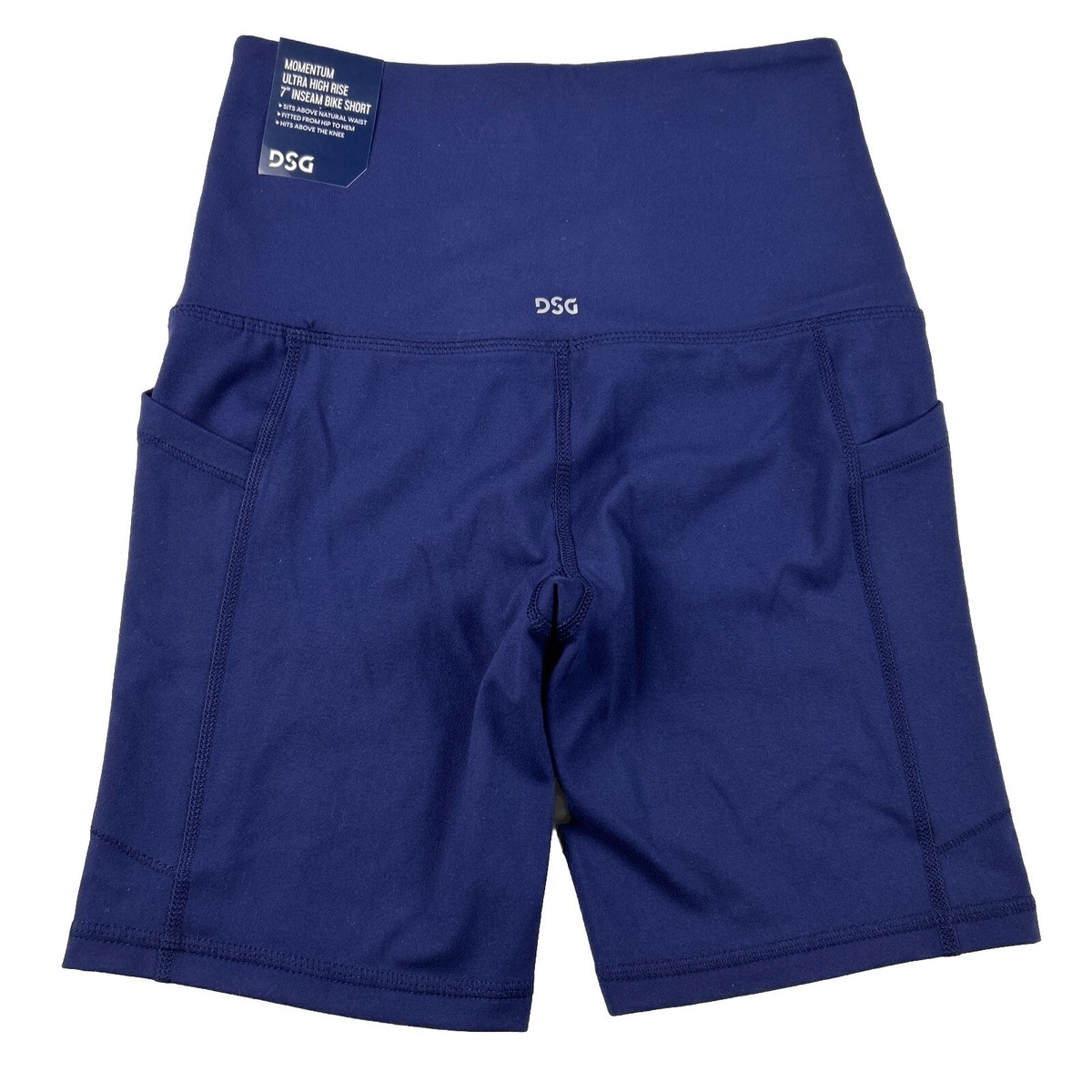 DSG Women's Momentum Ultra High Rise Bike Shorts Size XS, Blue Shaping Soft  NEW