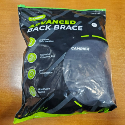 CAMRIER Advanced Back Brace 3D Lumbar Pad for Lower Back *SMALL* - E7E