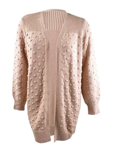 Popcorn Cardigan Sweater (0X, Blush 