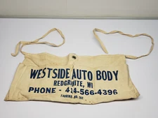 VINTAGE Newton Manufacturing Co. WESTSIDE AUTO BODY Cotton Apron Pouch