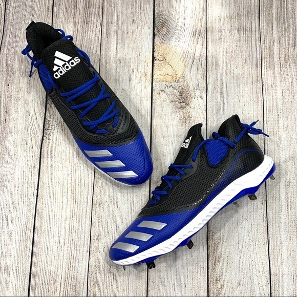 Adidas Blue Black Icon Bounce Baseball Cleats Size 15 | eBay display picture 3