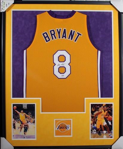 Kobe Bryant #8 Los Angeles Lakers  (AUTOGRAPHED) Framed Jersey (PSA/COA) - Picture 1 of 6