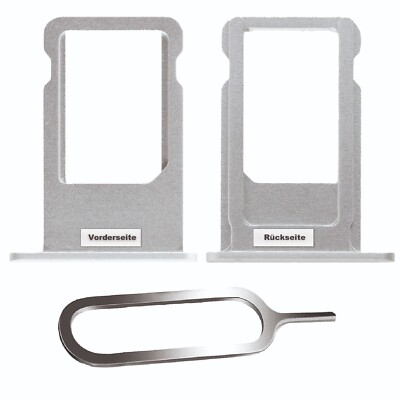 iPHONE 6S PLUS SIM KARTEN HALTER ADAPTER FACH TRAY SLOT CARD NADEL PIN SILBER