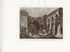 VILLA DI MECENATE , di  G. COTTAFAVI , grande incisione su rame dal vero , 1840