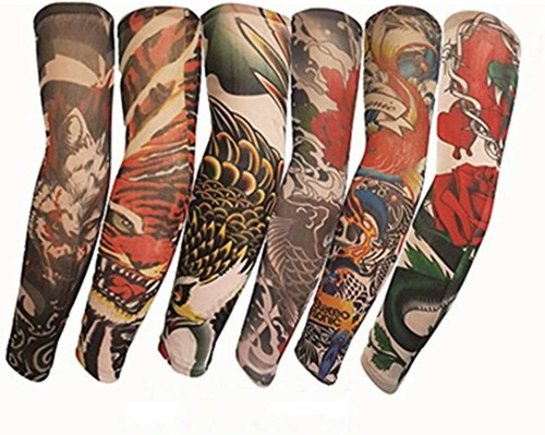 Japanese culture Japanese carved tattoo sleeve arm cover 6pcs Sunscreen - Picture 5 of 6