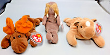 Lot of 3 Vintage Beanie Babies Derby 95' Jolly 96' Chocolate 93'
