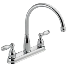 Delta Foundations 2-Handle Kitchen Faucet Chrome-Certified Refurbished