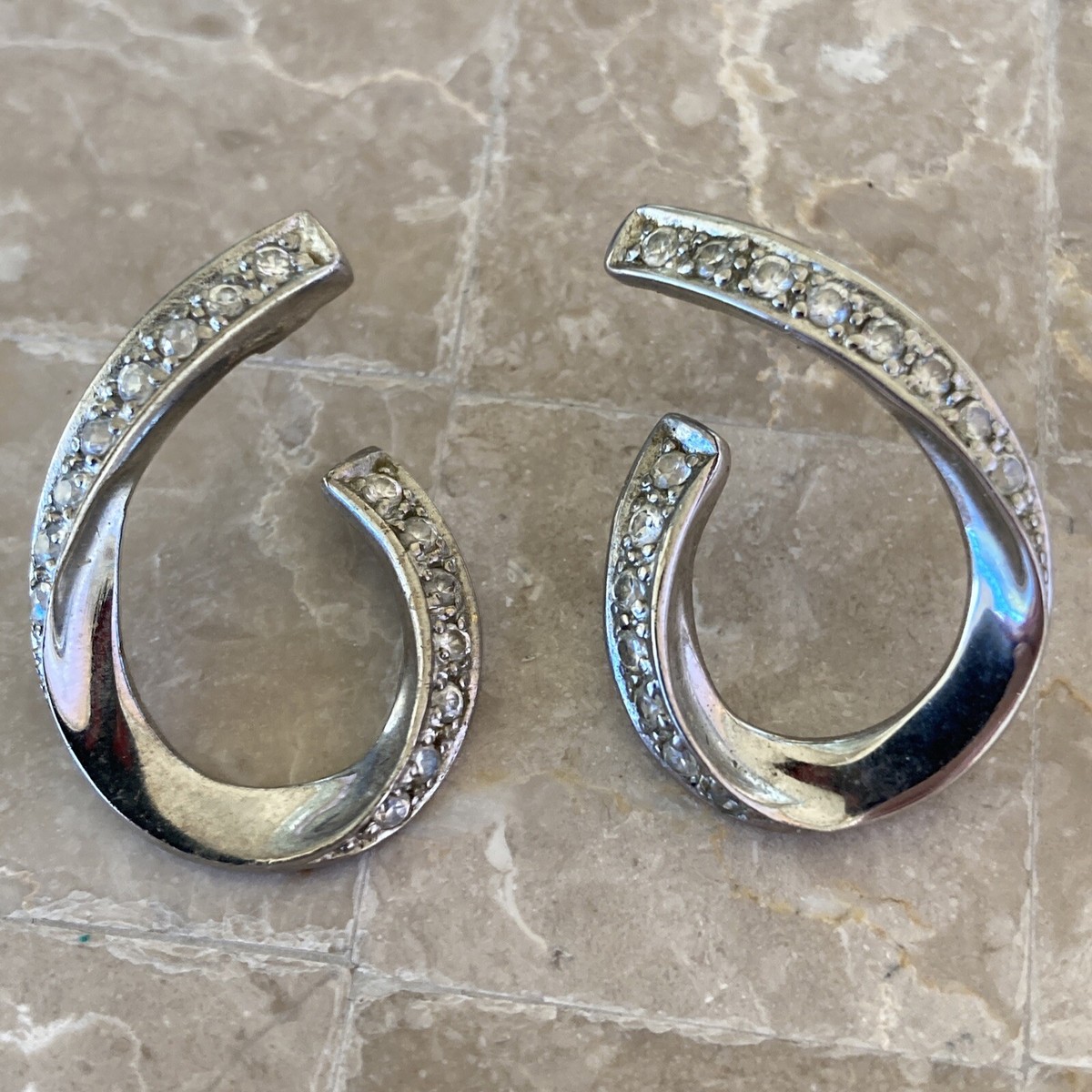 TATIANA☆[SILVER925] Front Cubic Hoop Earring Designer fashion, Seoul-fully created | W Concept