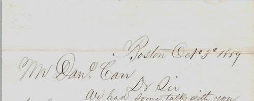 1859 Letter from Converse Harding About Woolen Sock Sales Cursive ...