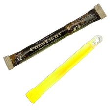 ZESTAW 8 Cyalume Yellow Tactical 12 HR 6" LIGHTSTICK Prepper Bug OUT BAG EX04/24