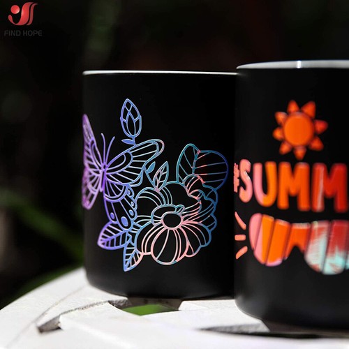 PET ROLL SELF ADHESIVE CRAFT SIGN VINYL WATERPROOF STICKER CUP DECAL Xmas CARD - Picture 4 of 14