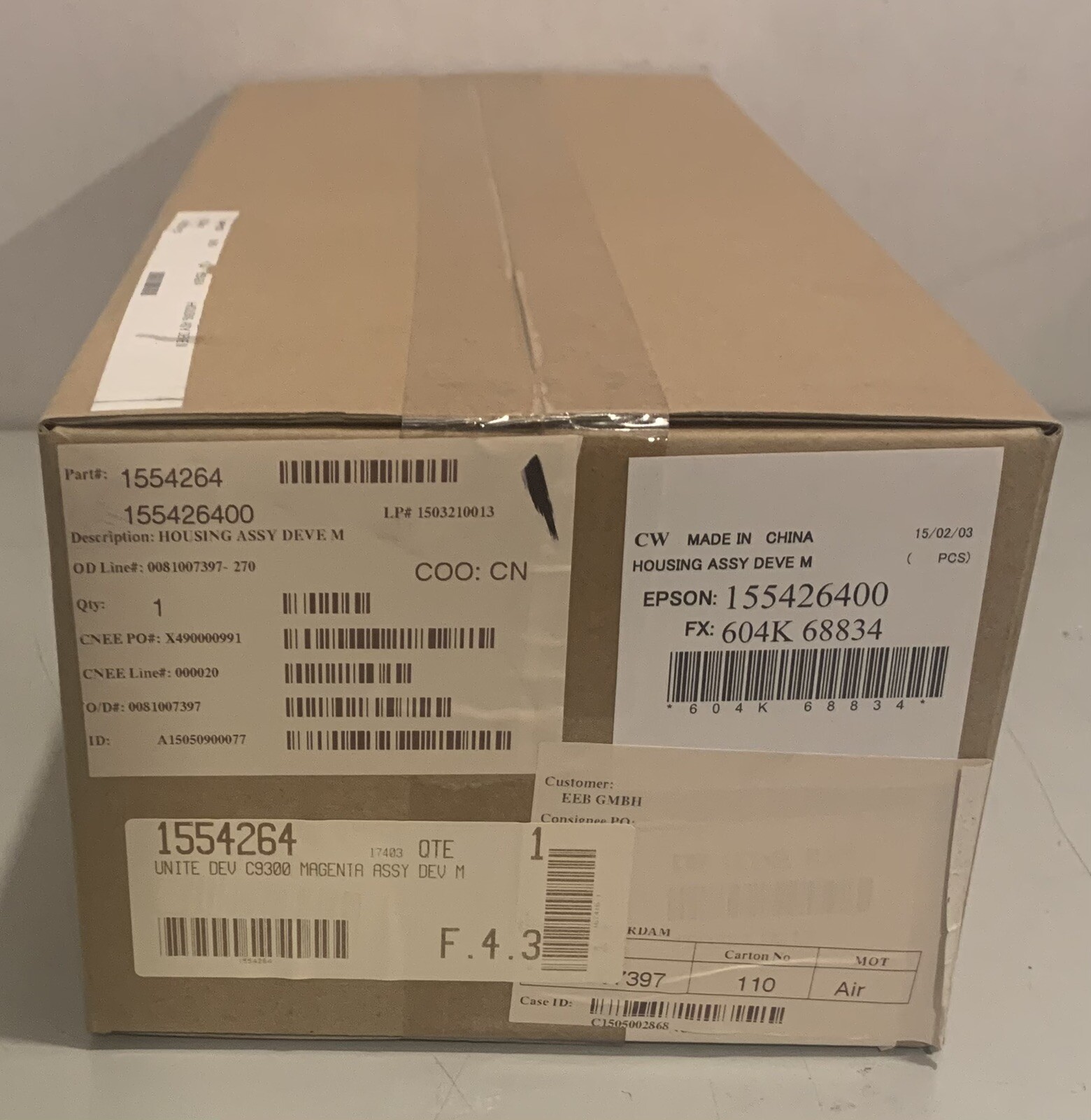 Unité de développement Epson 1554264 magenta pour des impressions laser sans trace