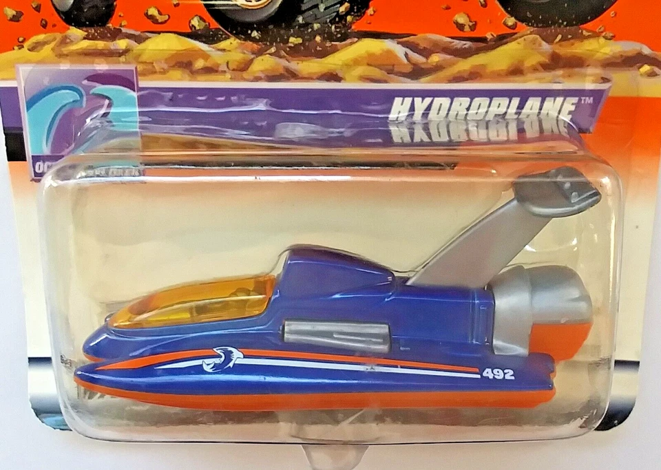 Matchbox Hydroplane Racing Boat, Azul y Naranja, Como Nuevo en su Tarjeta de 1999. Foto 3 de 4
