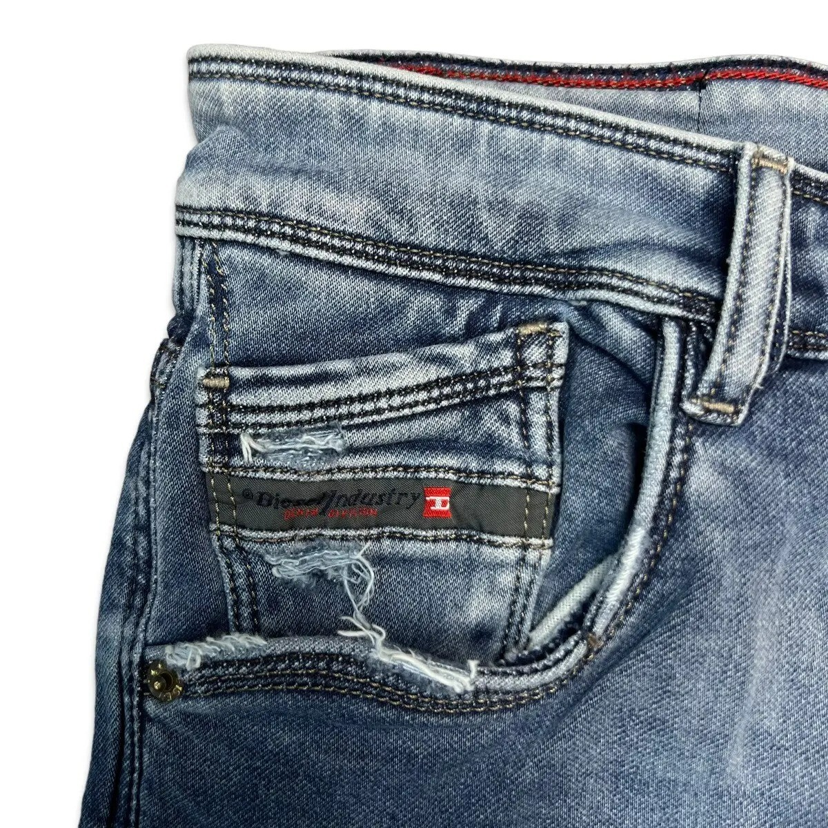 Diesel Industry Jeans Mens 31x32 Blue Slim Distressed Medium