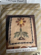 The Purple Thread Sampler - FRIDAY NIGHT IN CAPE MAY! cross stitch kit started