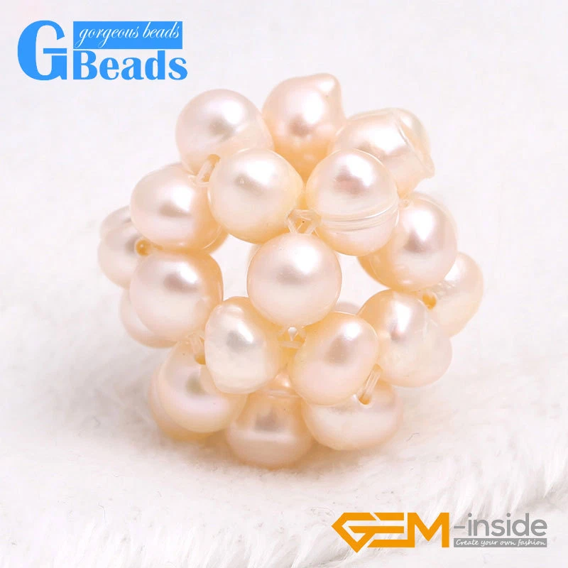 Ювелирные изделия 4-5 мм бусины из пресноводных груш ручной работы интертекстурная шариковая форма 1 шт. - Изображение 4 из 4