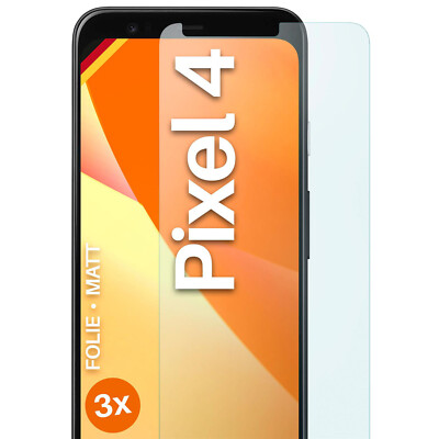 3x Schutzfolie Matt für Google Pixel 4 Displayschutz Handyfolie Dünn Anti Reflex
