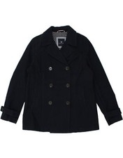 Crew Clothing Womens Pea Coat Uk 14 Medium Navy Blue Cotton Bm06