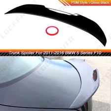 For 11-17 BMW 5 Series F10 & M5 Gloss Black PSM Style High Kick Trunk Spoiler US