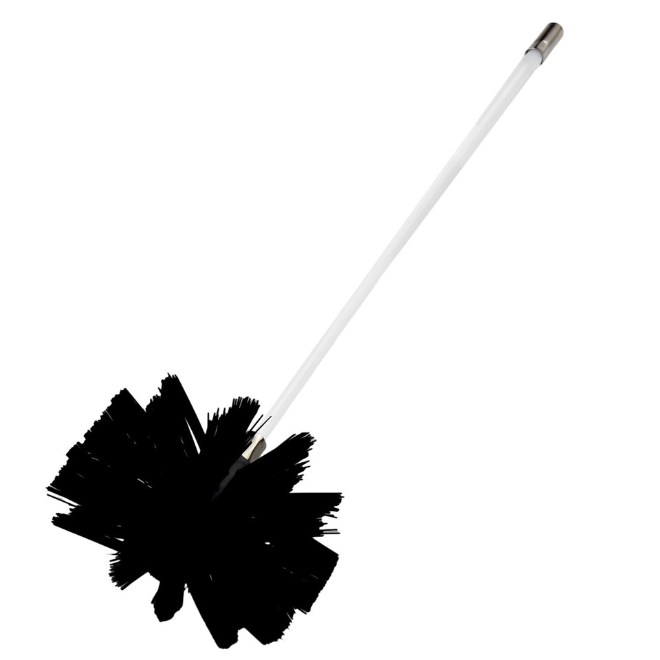 Black + White Flexible Flue Brush Highly elastic Cleaning Rod Durable