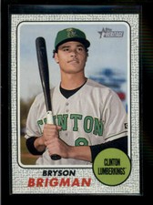 BRYSON BRIGMAN 2017 TOPPS HERITAGE MINORS #53 GRAY BORDER ROOKIE #13/25 AJ3403