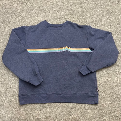 Patagonia Sweatshirt Women's L Blue Uprisal Logo Pullover Crew Neck Outdoor