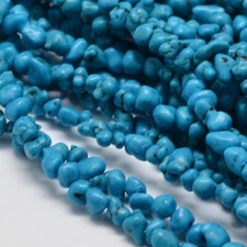 20 Turquoise Nugget Beads 5mm Blue Jewelry Making Supplies Howlite