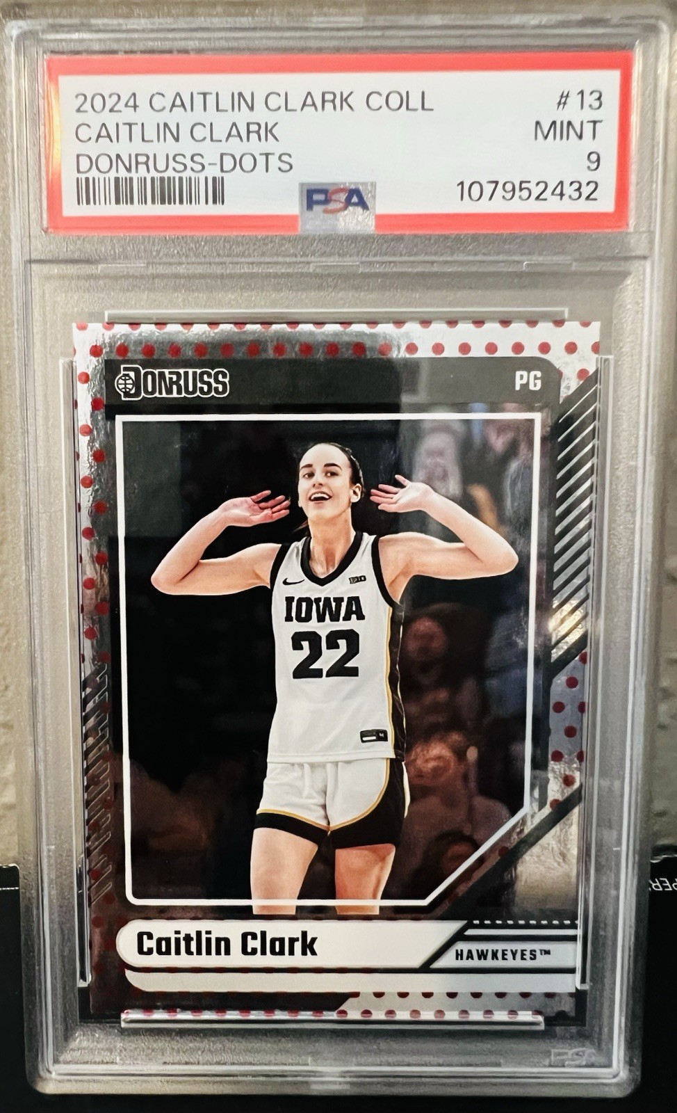 2024 Panini Caitlin Clark Collection - Donruss Dots Caitlin Clark #13 PSA 9