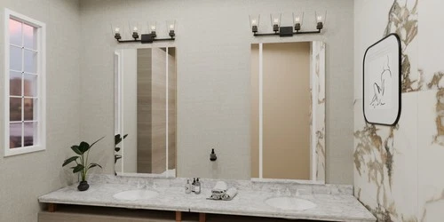 Quoizel ALY8632 Almany 4 Light 33"W Vanity Light - Black - Picture 7 of 7