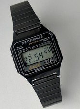 Elektronika 5 29367 Chrono Melody Alarm Aluminiowa obudowa Vintage Zegarek cyfrowy