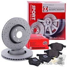 ZIMMERMANN SPORT-BREMSSCHEIBEN + BELÄGE VORNE FÜR BMW 1-ER E81 E87 E82 E88