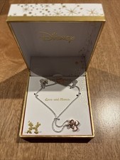 New In Box Disney 14k Gold Plated Love and Kisses Bracelet Mickey Minnie Mouse