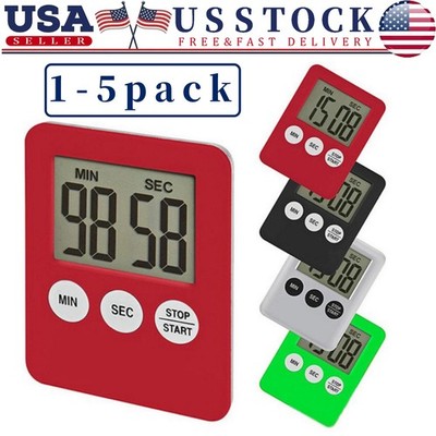 Large LCD Digital Kitchen Cooking Timer Count-Down Up Clock Loud Alarm Magnetic