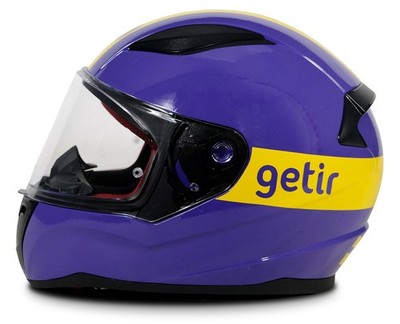 LS2 Helmets FF353 Rapid Motorradhelm Integralhelm - Getir Edition Violett / Gelb