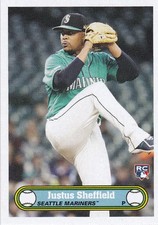 2019 Topps 582 Montgomery Club Set 3 #15 Justus Sheffield Rookie Card RC. rookie card picture
