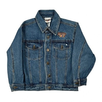 Age 6 M&M Graphic Denim Jacket - Small Blue Cotton