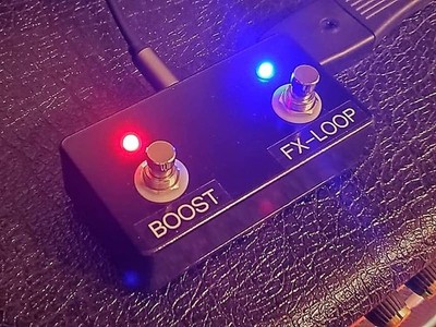Custom 2-Button Red/Blue Footswitch (No Cable) -Marshall Origin PEDL-90016-Style