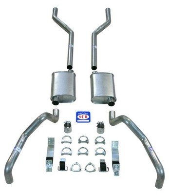 Fits 1967 - 1969 Camaro 2-1/2'' Exhaust System with Small Block with Long Style H