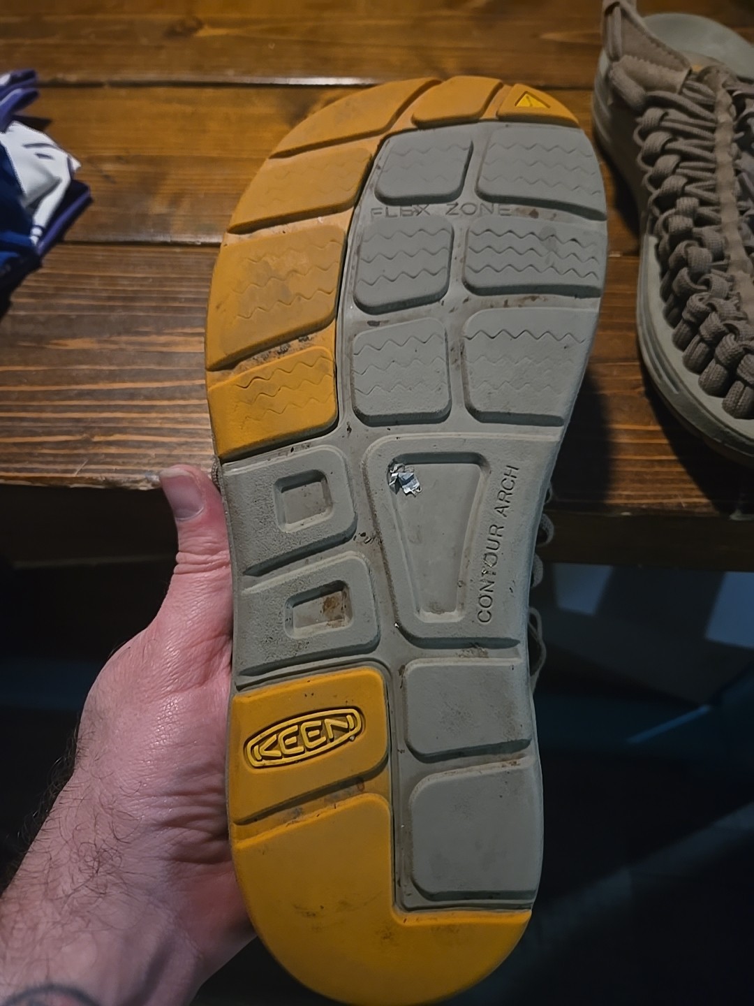 KEEN Uneek Sandali Uomo Grigio Corda Tessuto Comfort Acqua US 8 5