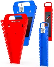 SWANLAKE 4-Pack Magnetic Wrench Organizer Toolbox Holder 2PCS 15-Slot