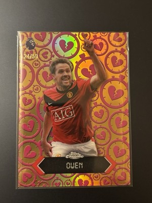 24/50 Michael Owen Topps Chrome Premier League Stoppage Time Heartbreaker Insert