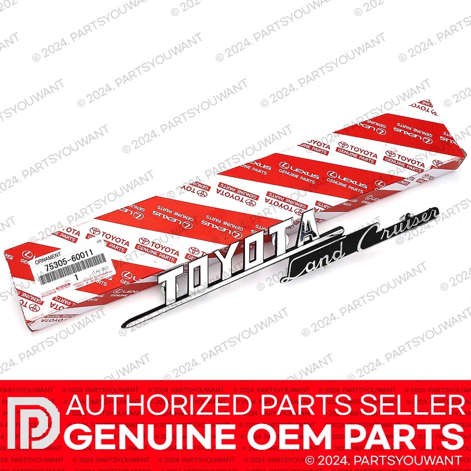 GENUINO Toyota 69-74 Land Cruiser OEM guardabarros delantero emblema insignia 75305-60011 Foto 2 de 4