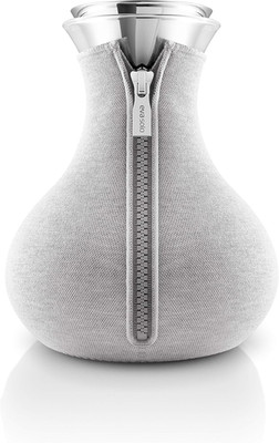 1L Tea Maker - Drip-Free Borosilicate Glass & Neoprene Cover, Light Grey