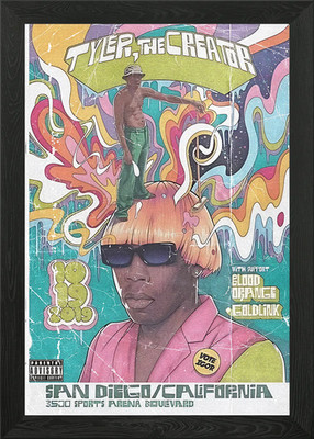 Tyler, der Schöpfer Konzert Poster Gerahmt Wandbild Poster Leinwanddruck Bild