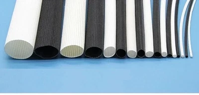 Braided Fiberglass Sleeve ID 2mm~30mm High Temperature Black White - image 1 of 4