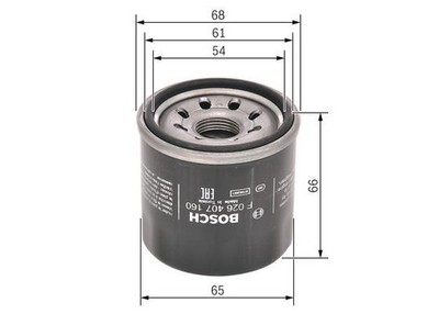 BOSCH Ölfilter F 026 407 160 F026407160 P7160
