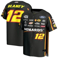 Ryan Blaney ProSphere Baseball Fashion Jersey - Black Men's size 2XL $80